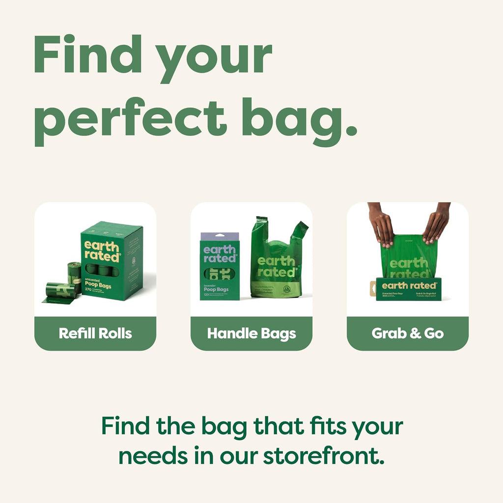 Dog Poo Bags, Guaranteed Leak Proof and Extra Thick Waste Bag Refill Rolls for Dogs, Lavender Scented, 120 Count