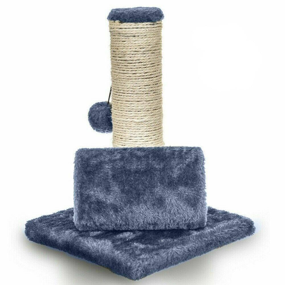 Cat Kitten Sisal Scratch Post Bed Toy with Tunnel & Mouse Pet Play Fun Activity