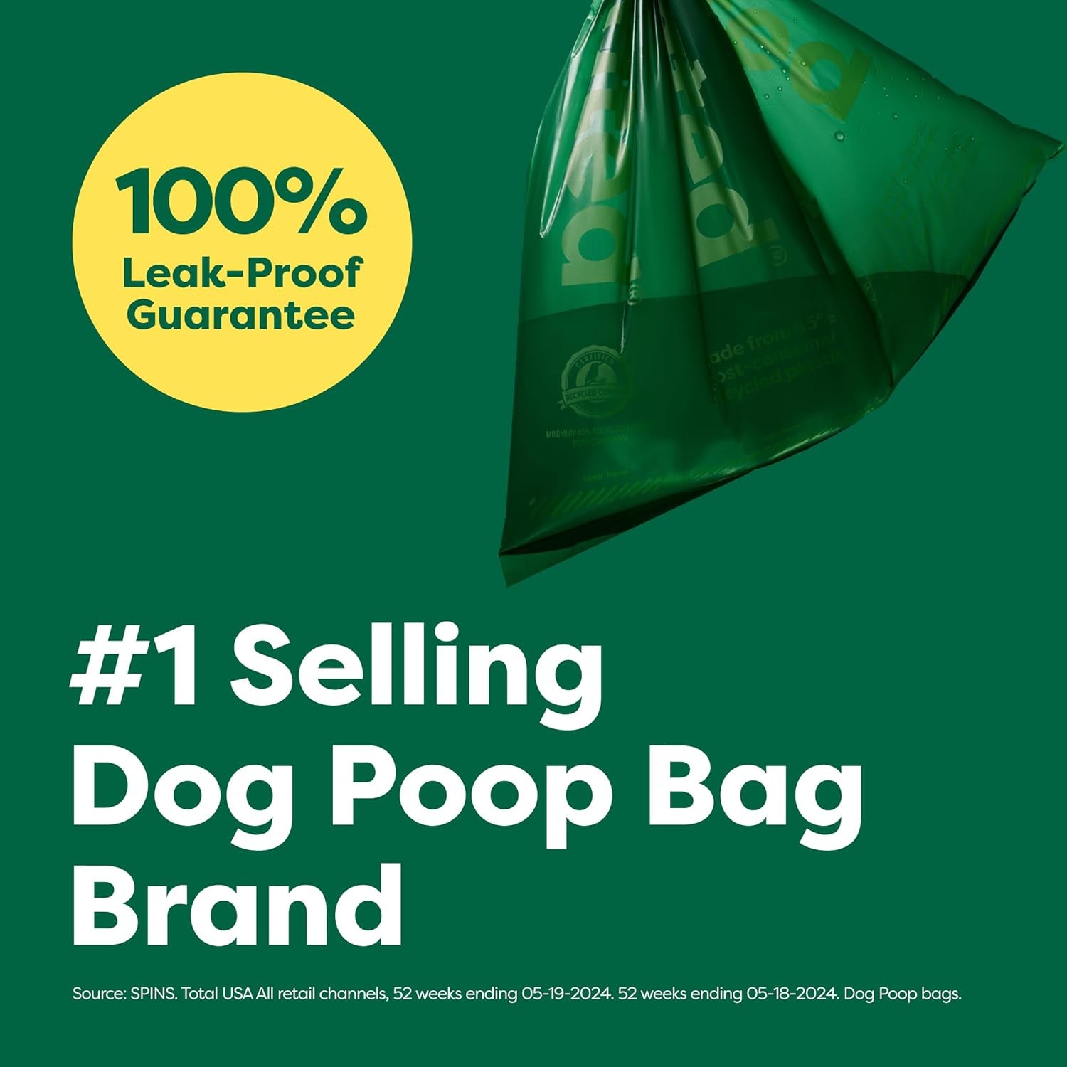 Dog Poo Bags, Guaranteed Leak Proof and Extra Thick Waste Bag Refill Rolls for Dogs, Lavender Scented, 120 Count