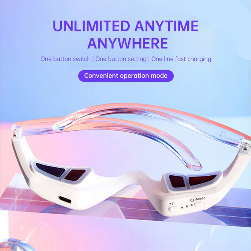 EMS Red Light Therapy Anti-Aging Eye Massager Eyes Fatigue Relief Relaxation Relieve Dark Circles Hot Compress Eye Care Massage