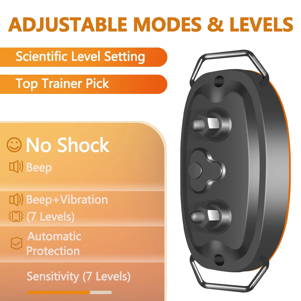 2024 New Dog Bark Collar, Rechargeable Smart Barking Collar, anti Bark Training Collar with Adjustable Sensitivity Beep Vibratio