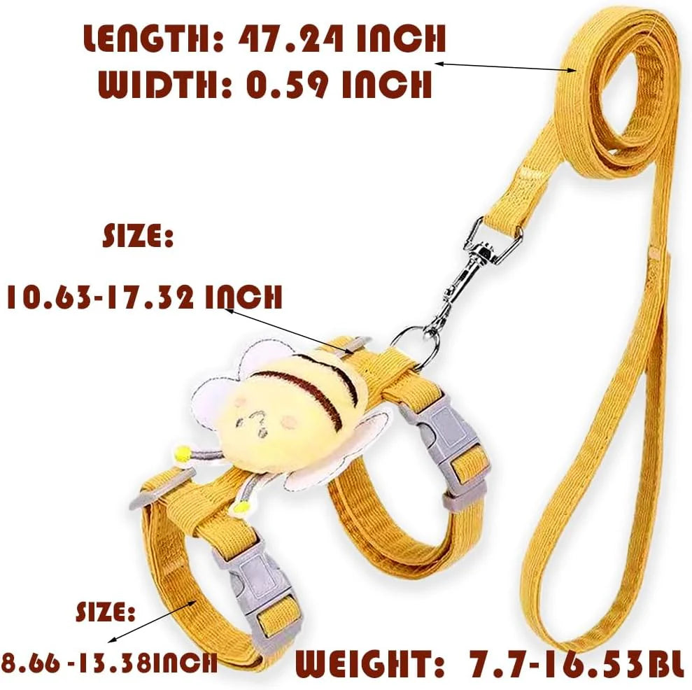 Cat Harness and Leash Set, Cat Harness Escape Proof, Rabbit Harness and Leash Set, Costumes for Cats and Bunny